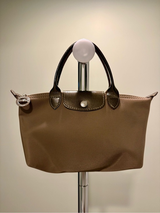 Longchamp Handbags - Longchamp Mini Nylon Patent Leather Handbag Made in France Discontinued